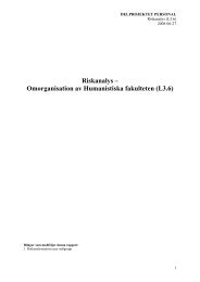 Riskanalys - Omorganisation av Humanistiska fakulteten(pdf)