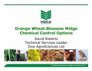 Orange Wheat Blossom Midge Chemical Control Options - HGCA