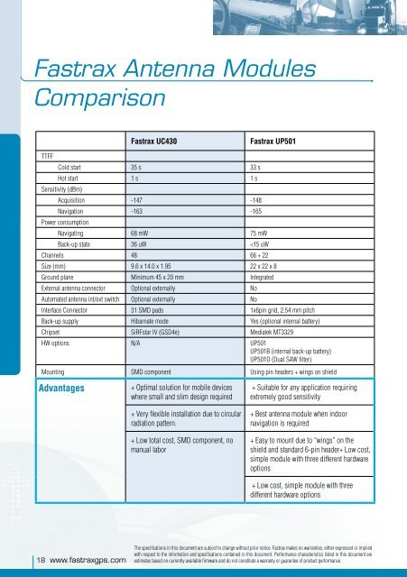 Fastrax Product Leaflet