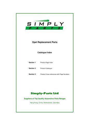 S-P Opel Parts Catalogue 081030 - Simply-Parts