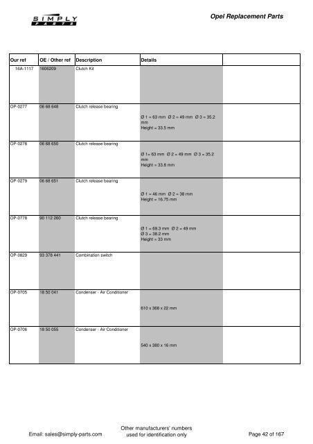 S-P Opel Parts Catalogue 081030 - Simply-Parts