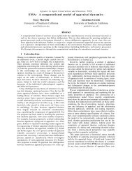 EMA: A computational model of appraisal dynamics - University of ...