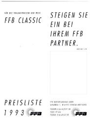 FFB Classic Preisliste 1993 - Wir lieben Oldtimer