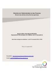 dossier complet - Organisation internationale de la Francophonie