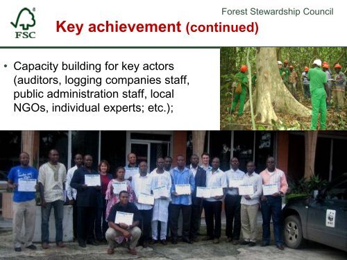 Progress of FSC certification in the Congo Basin Elie ... - WWF