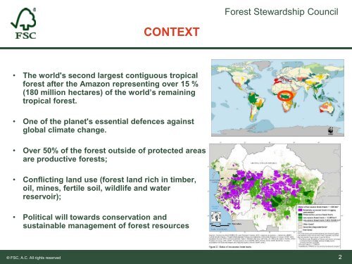 Progress of FSC certification in the Congo Basin Elie ... - WWF