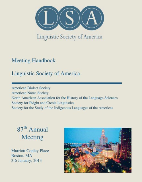 here - Linguistic Society of America