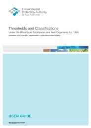 User Guide to Thresholds and Classification - Environmental ...