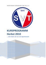 Gesamtplan Kursprogramm - Herbst 2010 Mail 1 - SV-Tungendorf