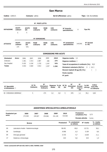 continua - Agenzia di SanitÃ  Pubblica della Regione Lazio