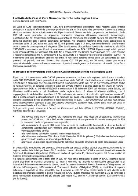 continua - Agenzia di SanitÃ  Pubblica della Regione Lazio