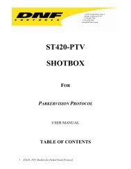 ST420-PTV, Shotbox for ParkerVision Protocol - DNF Controls