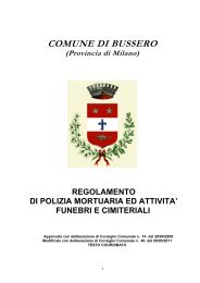 Regolamento comunale di polizia mortuaria ed attivitÃ  funebri e ...