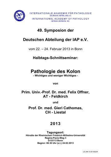 Anamnesen als .pdf - Internationale Akademie für Pathologie ...