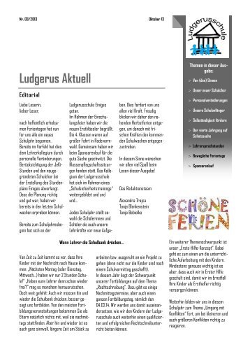 Oktober 2013 - Ludgerusschule