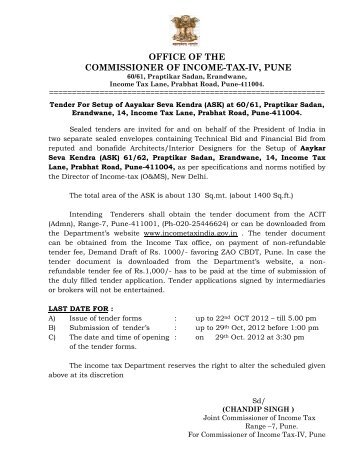 OFFICE OF THE COMMISSIONER OF INCOME-TAX-IV, PUNE