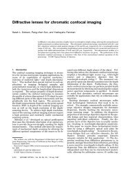 Diffractive lenses for chromatic confocal imaging - CiteSeerX