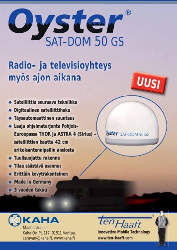 Radio- ja televisioyhteys myös ajon aikana - ten Haaft