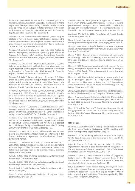 Annual Report 2006/07 - ETH - North-South Centre North-South ...