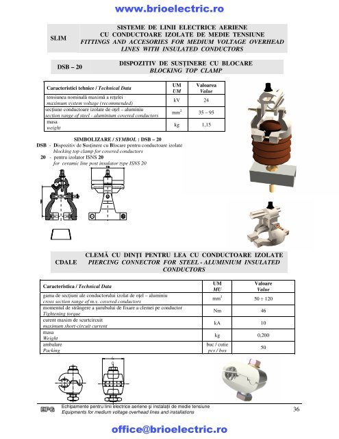 z. Echipamente medie tensiune, Post de ... - BRIO ELECTRIC