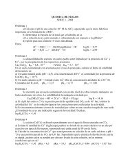 QUIMICA DE SUELOS SERIE 3 - 2008 Problema 1 a) Calcular el pH ...