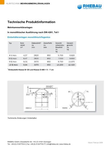 Technische Produktinformation - Rhebau GmbH