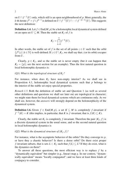 Discrete Holomorphic Local Dynamical Systems