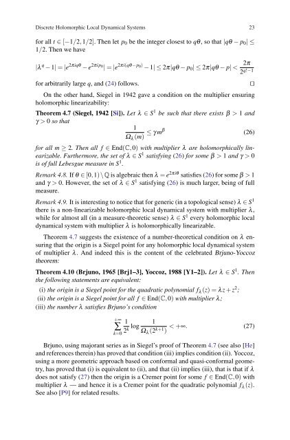 Discrete Holomorphic Local Dynamical Systems