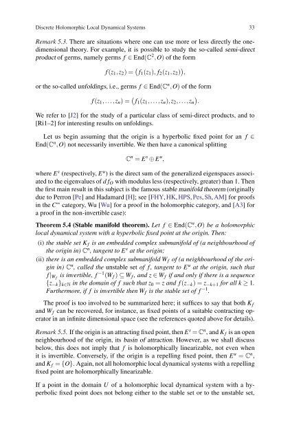 Discrete Holomorphic Local Dynamical Systems