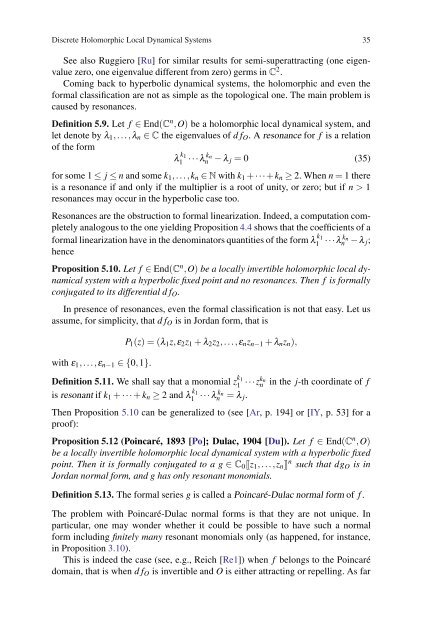 Discrete Holomorphic Local Dynamical Systems