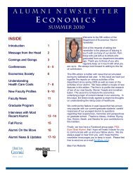 E CONOMICS - Department of Economics - Penn State University