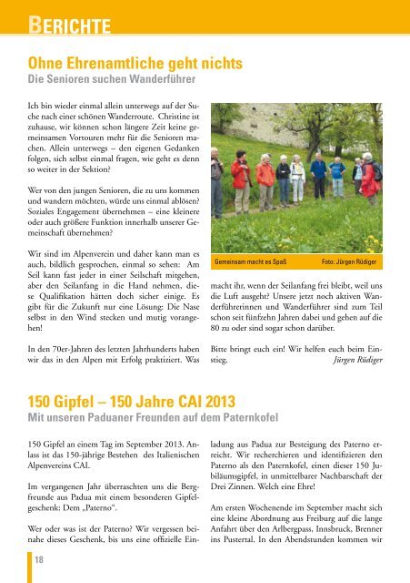 1. Quartal 2014 - Deutscher Alpenverein Sektion Freiburg im Breisgau