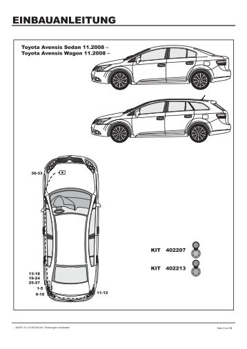 Einbauanleitung AC | Elektrosatz für Toyota Avensis ... - Bertelshofer