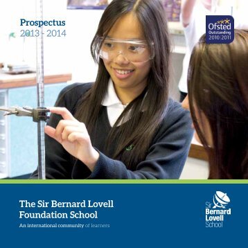 School Prospectus 2011 - Sir Bernard Lovell School