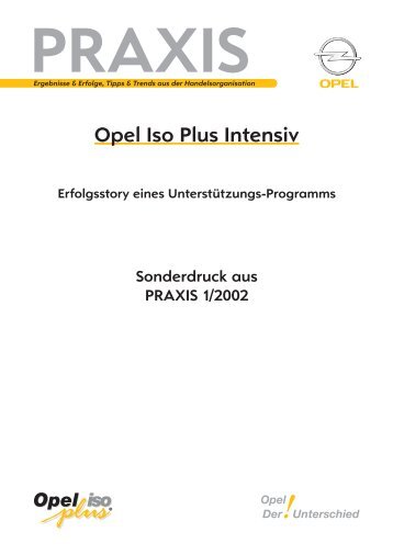Opel Iso Plus Intensiv Erfolgsstory eines ... - Agentur-aim