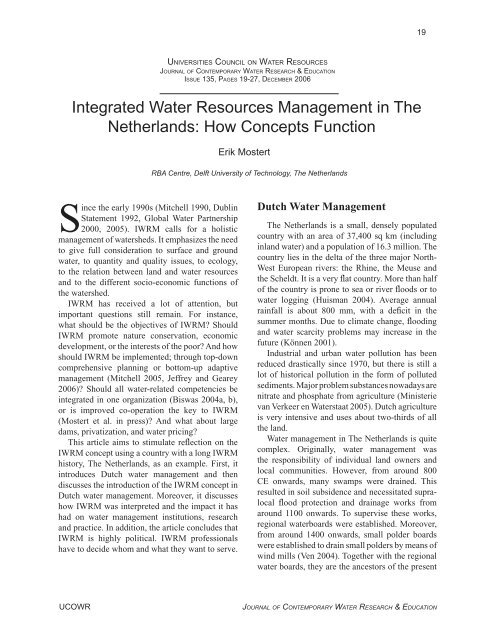 Full Journal of Contemporary Water Research and Education, Issue ...