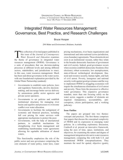 Full Journal of Contemporary Water Research and Education, Issue ...
