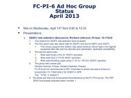 FC-PI-6 Ad Hoc Group Status April 2013 - T11