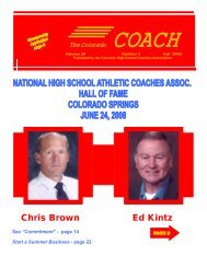 Chris Brown Ed Kintz - Colorado High School Coaches Association