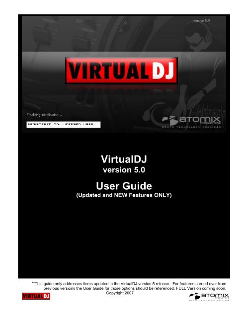 User Guide - Virtual DJ