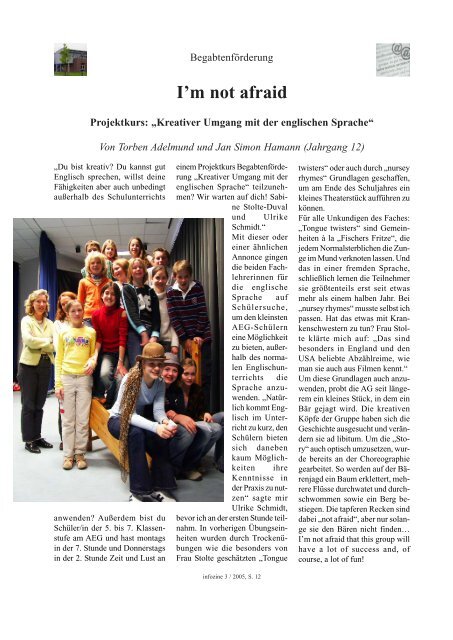 infozine 3 / 2005 - Albert Einstein Gymnasium