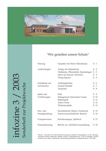 Infozine 3/2003 - Albert Einstein Gymnasium