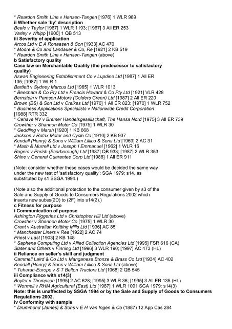 Commercial Law: Sale of Goods - University of Wolverhampton