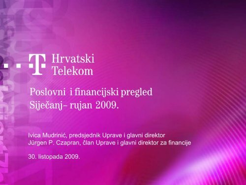 Prezentacija - T-Hrvatski Telekom