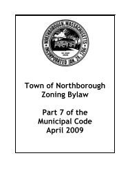 Town of Northborough Zoning Bylaw Part 7 of the Municipal Code ...