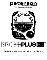 StroboPLUS Metronome Manual - Peterson Tuners