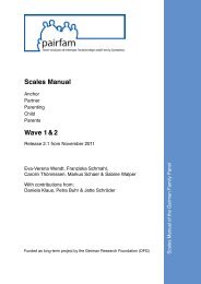 Scales Manual Wave 1 & 2 - Pairfam