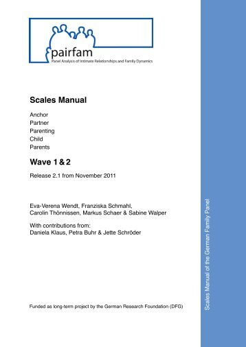 Scales Manual Wave 1 & 2 - Pairfam