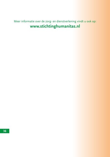 Regiobrochure Humanitas-Alexander - Stichting Humanitas