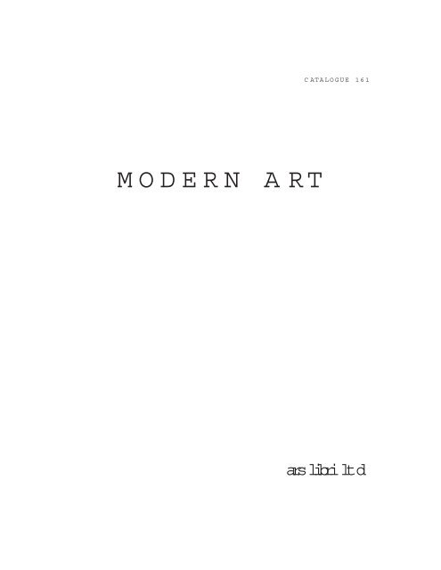 MODERN ART - Ars Libri